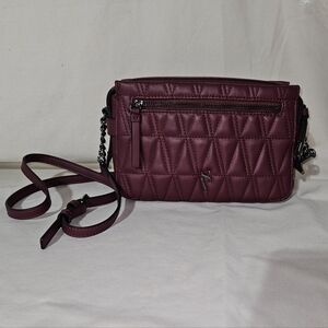 Simply Veta Quilted Burgundy Crossbody Bag